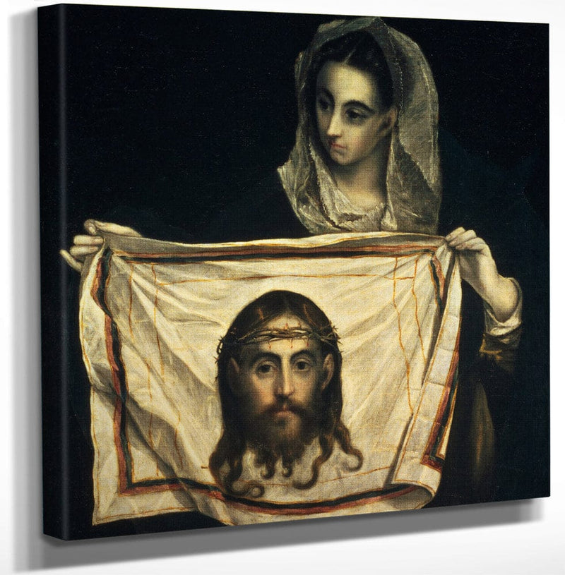12" x 12" / Canvas Wrap St.Veronica With The Holy Shroud I By El Greco Fine Art Print