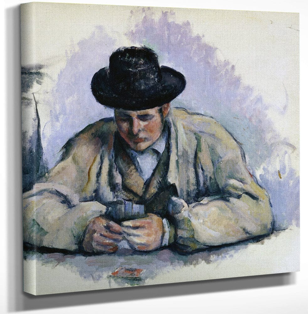 12" x 12" / Canvas Wrap Study For The Cardplayers By Paul Cezanne Fine Art Print