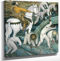 12" x 12" / Canvas Wrap Sugar Mill By Diego Rivera Fine Art Print