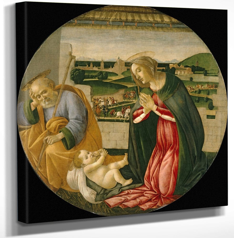 12" x 12" / Canvas Wrap The Adoration Of The Child By Sandro Botticelli Fine Art Print