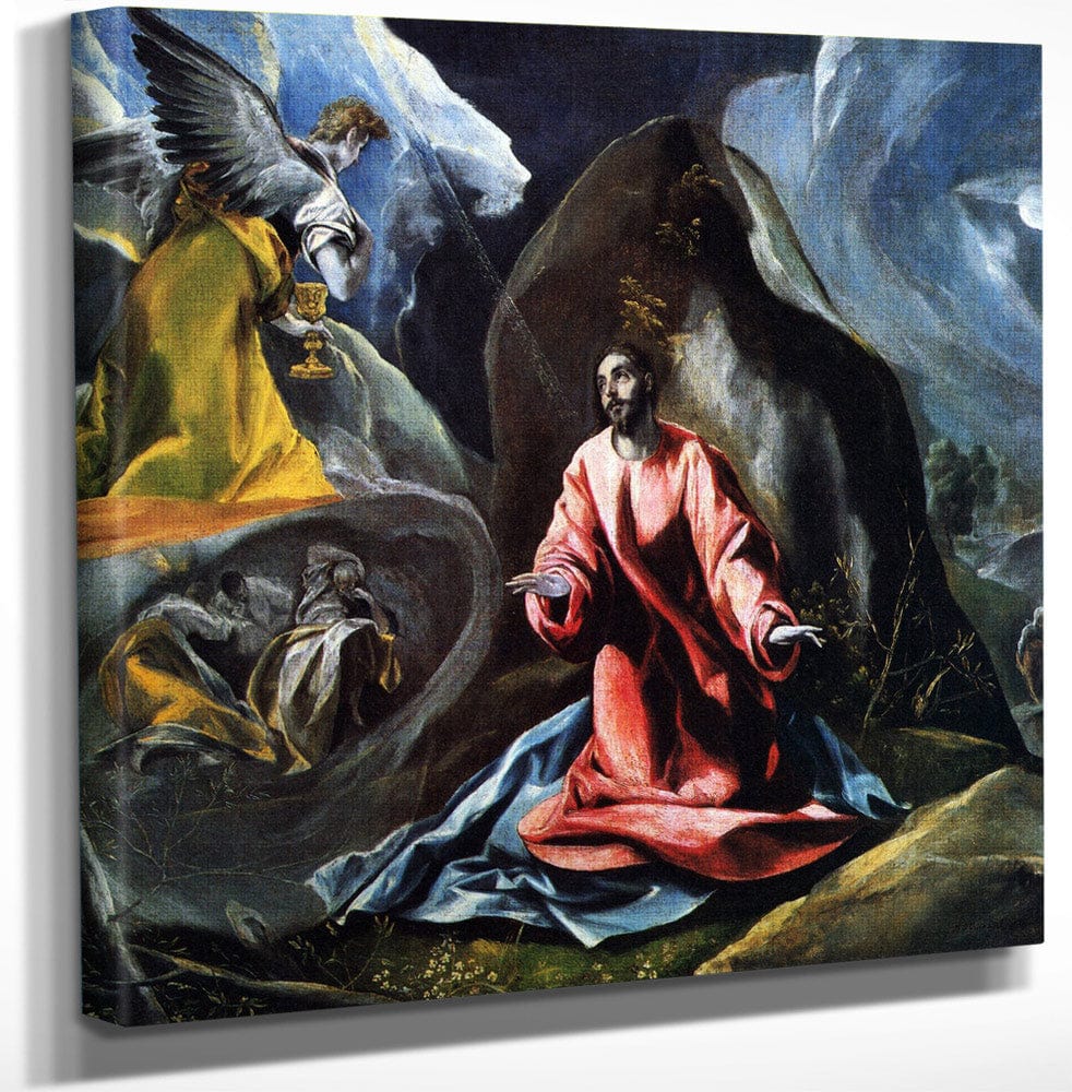 12" x 12" / Canvas Wrap The Agony In The Garden 1595 1 By El Greco Fine Art Print