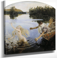 12" x 12" / Canvas Wrap The Aino Triptych By Akseli Gallen Kallela Fine Art Print