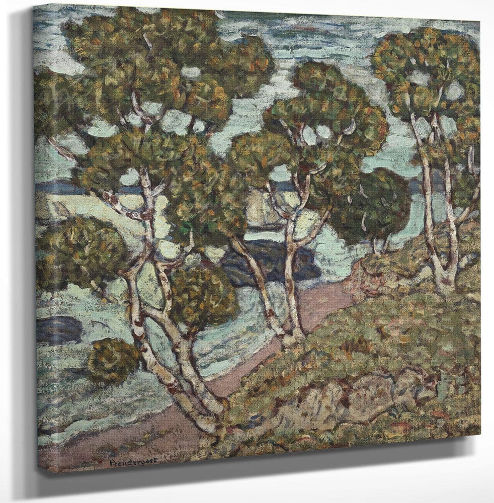 12" x 12" / Canvas Wrap The Birches By Maurice Brazil Prendergast Fine Art Print