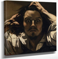 12" x 12" / Canvas Wrap The Desperate Man By Gustave Courbet Fine Art Print