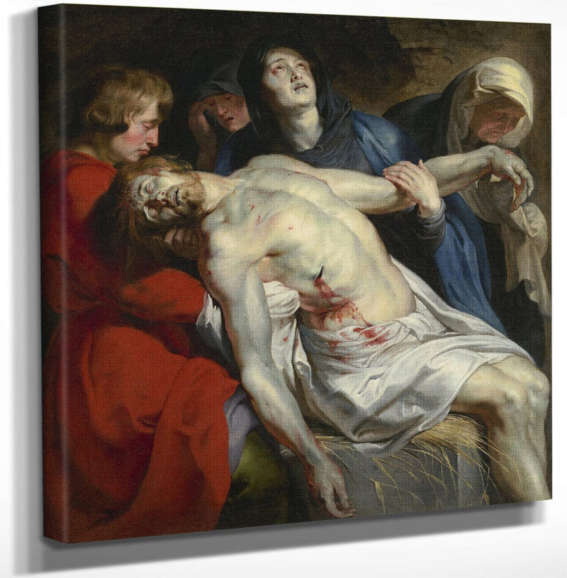 12" x 12" / Canvas Wrap The Entombment By Peter Paul Rubens Fine Art Print