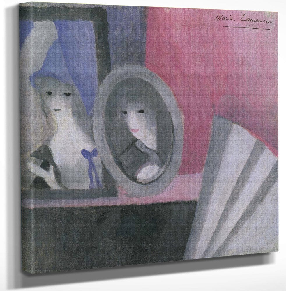 12" x 12" / Canvas Wrap The Fan 1919 By Marie Laurencin Fine Art Print