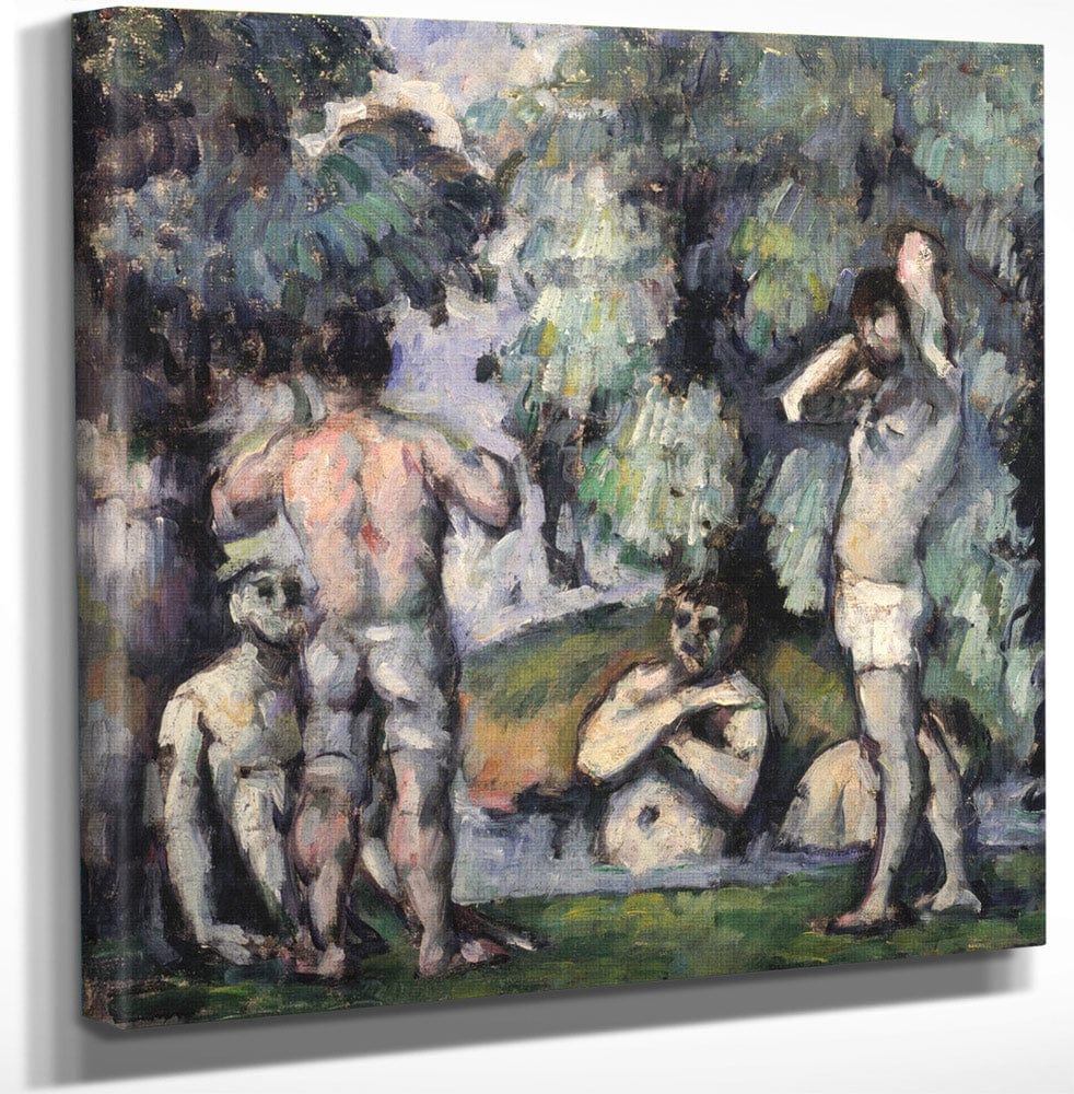 12" x 12" / Canvas Wrap The Five Bathers By Paul Cezanne Fine Art Print