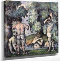 12" x 12" / Canvas Wrap The Five Bathers By Paul Cezanne Fine Art Print