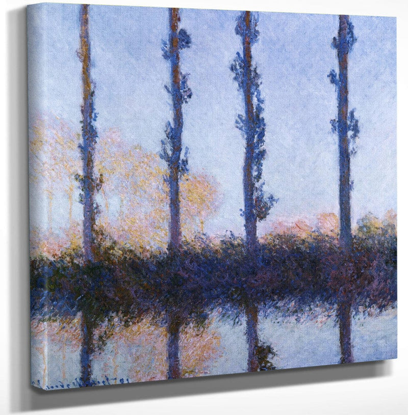 12" x 12" / Canvas Wrap The Four Trees By Claude Monet Fine Art Print