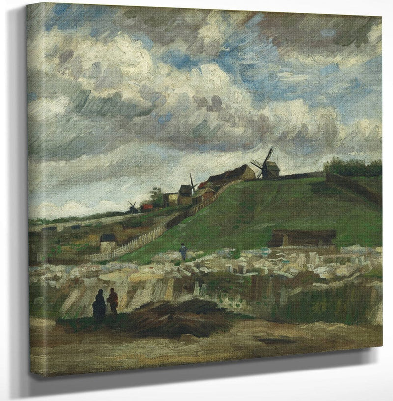 12" x 12" / Canvas Wrap The Hill Of Montmartre With Stone Quarry Paris Jun Jul 1886 (La Colina De Montmartre Y La Cantera De Piedra Paris) By Vincent Van Gogh Fine Art Print