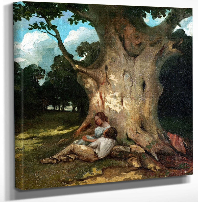 12" x 12" / Canvas Wrap The Large Oak By Jean Desire Gustave Courbet Fine Art Print