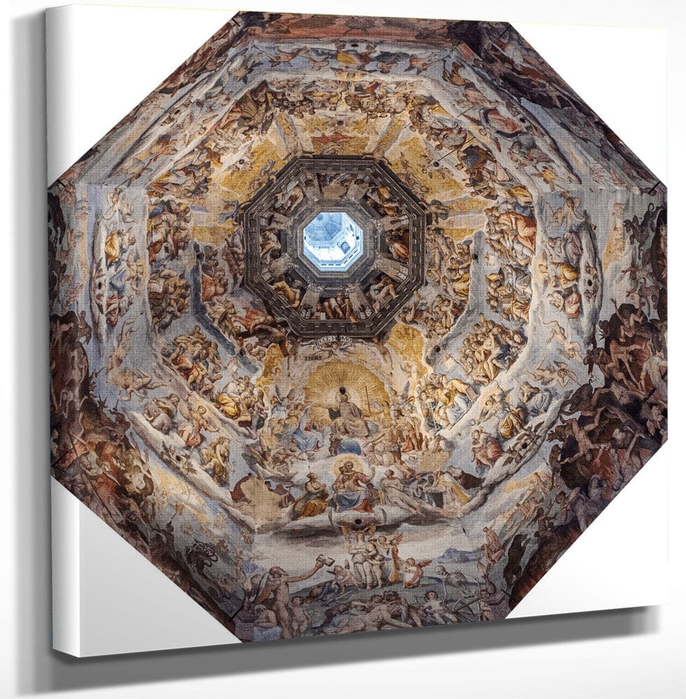 12" x 12" / Canvas Wrap The Last Judgement 1579 By Giorgio Vasari Fine Art Print