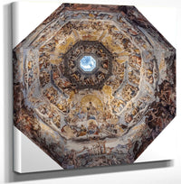 12" x 12" / Canvas Wrap The Last Judgement 1579 By Giorgio Vasari Fine Art Print