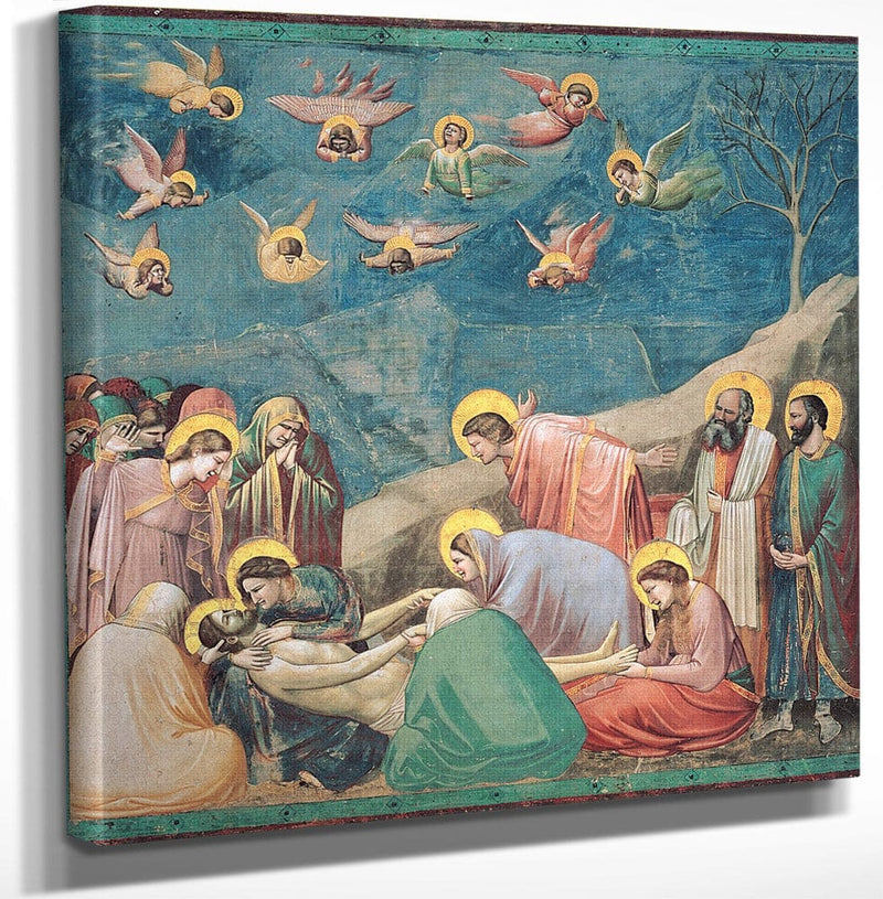 12" x 12" / Canvas Wrap The Mourning Of Christ 1306 By Giotto Di Bondone Fine Art Print