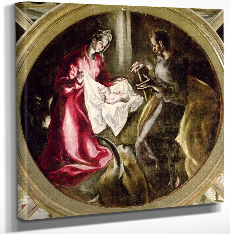 12" x 12" / Canvas Wrap The Nativity 1587 1614 (Oil On Canvas) By El Greco Fine Art Print