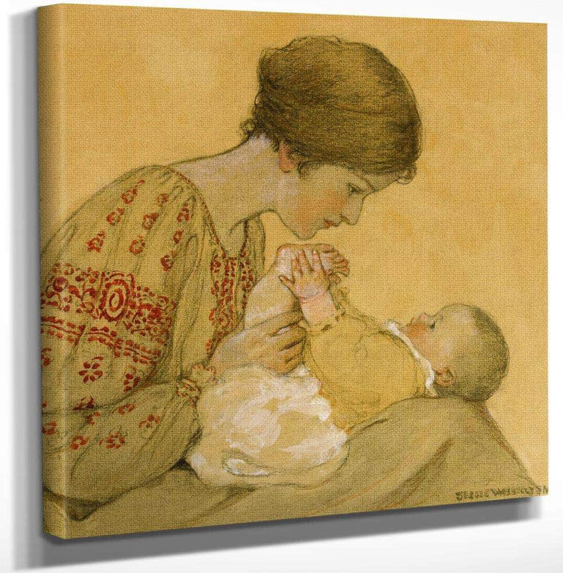 12" x 12" / Canvas Wrap The Newborn By Jessie Willcox Smith Fine Art Print