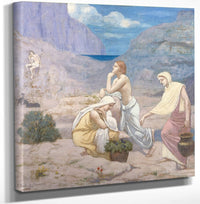 12" x 12" / Canvas Wrap The Shepherd 1039 S Song 1891 By Pierre Puvis De Chavannes Fine Art Print