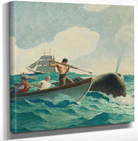 12" x 12" / Canvas Wrap The Story Of Whaling By Nc Wyeth Fine Art Print
