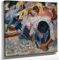 12" x 12" / Canvas Wrap The Street Pavers 1914 Oil On Canvas 100X100Cm Met By Umberto Boccioni Fine Art Print