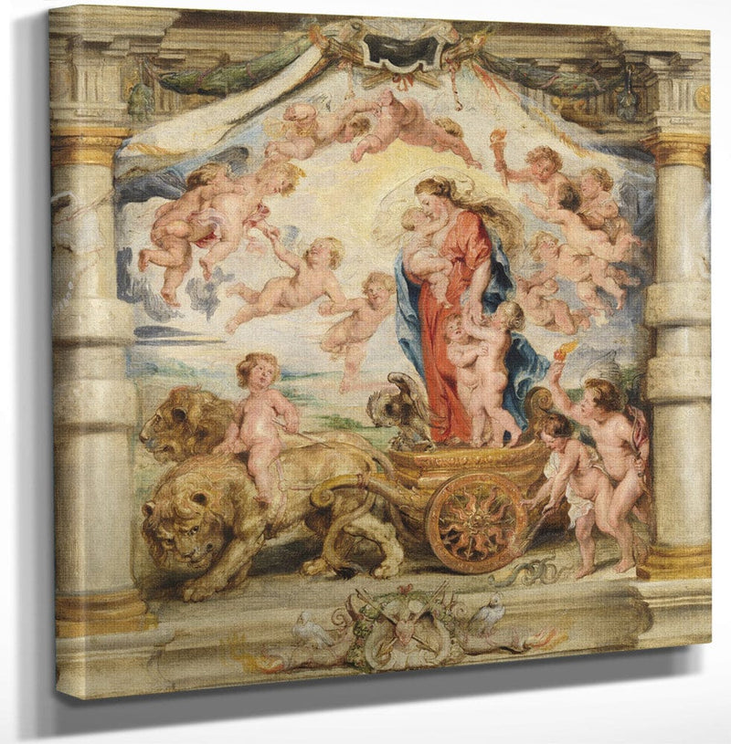 12" x 12" / Canvas Wrap The Triumph Of Charity By Peter Paul Rubens Fine Art Print