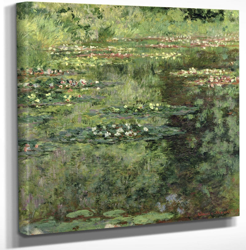 12" x 12" / Canvas Wrap The Waterlily Pond By Claude Monet Fine Art Print