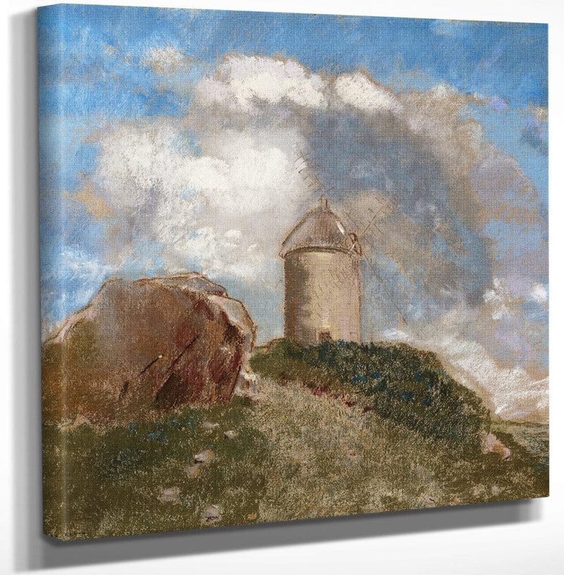12" x 12" / Canvas Wrap The Windmill By Odilon Redon Fine Art Print