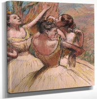 12" x 12" / Canvas Wrap Three Dancers 5 By Edgar Degas Fine Art Print
