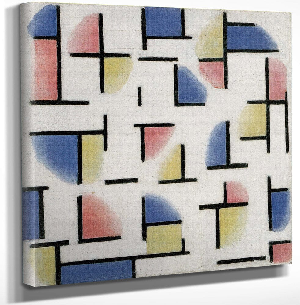 12" x 12" / Canvas Wrap Variation On Composition Xiii 1918 (1) By Theo Van Doesburg Fine Art Print