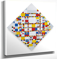 12" x 12" / Canvas Wrap Victory Boogie Woogie 1943-1944 By Piet Mondrian Fine Art Print