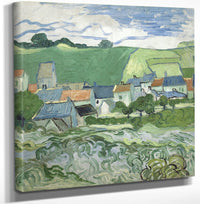 12" x 12" / Canvas Wrap View Of Auvers By Vincent Van Gogh Fine Art Print
