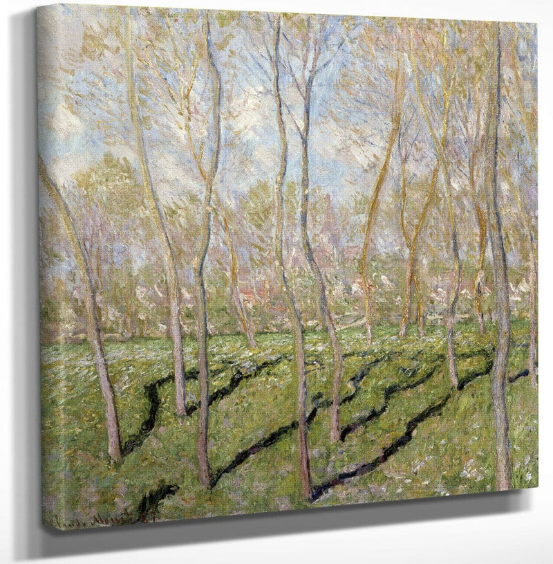 12" x 12" / Canvas Wrap View Of Bennecourt By Claude Monet Fine Art Print