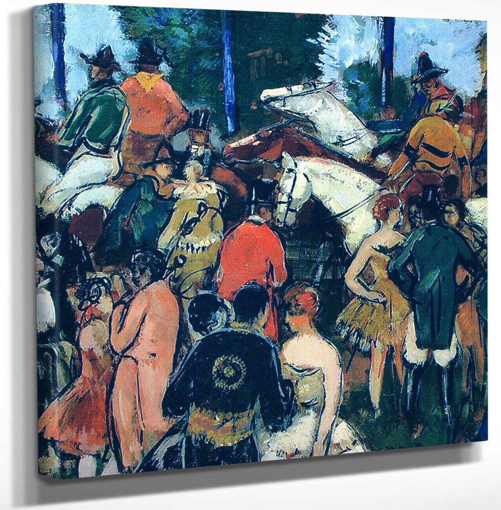 12" x 12" / Canvas Wrap Waiting For The Show 1917 By Gifford Beal Fine Art Print