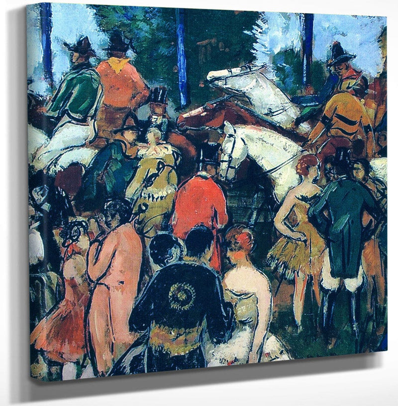 12" x 12" / Canvas Wrap Waiting For The Show 1917 By Gifford Beal Fine Art Print