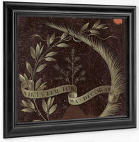 12" x 12" / Canvas Wrap Wreath Of Laurel Palm And Juniper With A Scroll Inscribed Virtutem Forum Decorat [Reverse] By Leonardo Da Vinci Fine Art Print