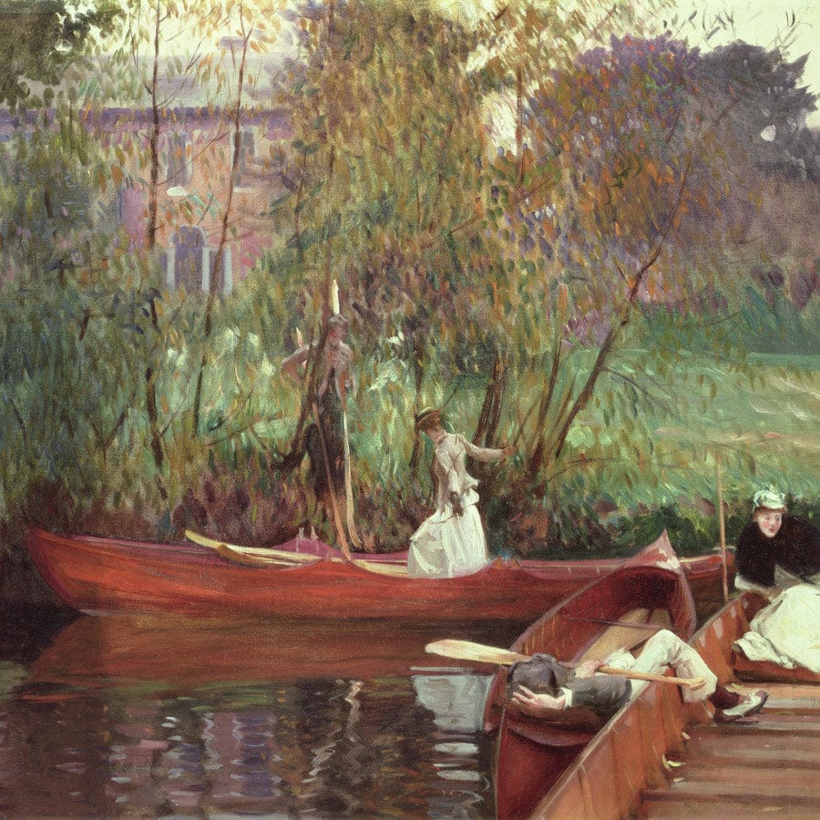 12" x 12" / Fine Art Paper A Boating Party By John Singer Sargent Fine Art Print