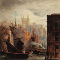 12" x 12" / Fine Art Paper A River Scene By David Cox Fine Art Print