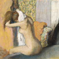 12" x 12" / Fine Art Paper After The Bath, Woman Drying Her Neck By Edgar Degas Fine Art Print