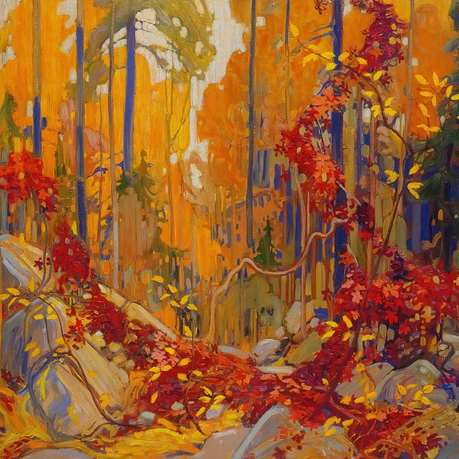 12" x 12" / Fine Art Paper Autumns Garland By Tom Thomson Fine Art Print