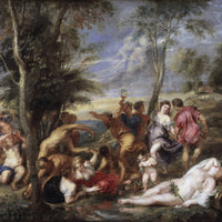 12" x 12" / Fine Art Paper Bacchanal At Andros By Peter Paul Rubens Fine Art Print