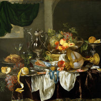 12" x 12" / Fine Art Paper Banquet Still Life By Abraham Van Beyeren Fine Art Print
