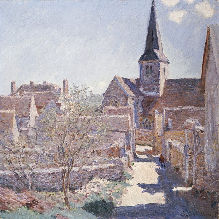 12" x 12" / Fine Art Paper Bennecourt By Claude Monet Fine Art Print