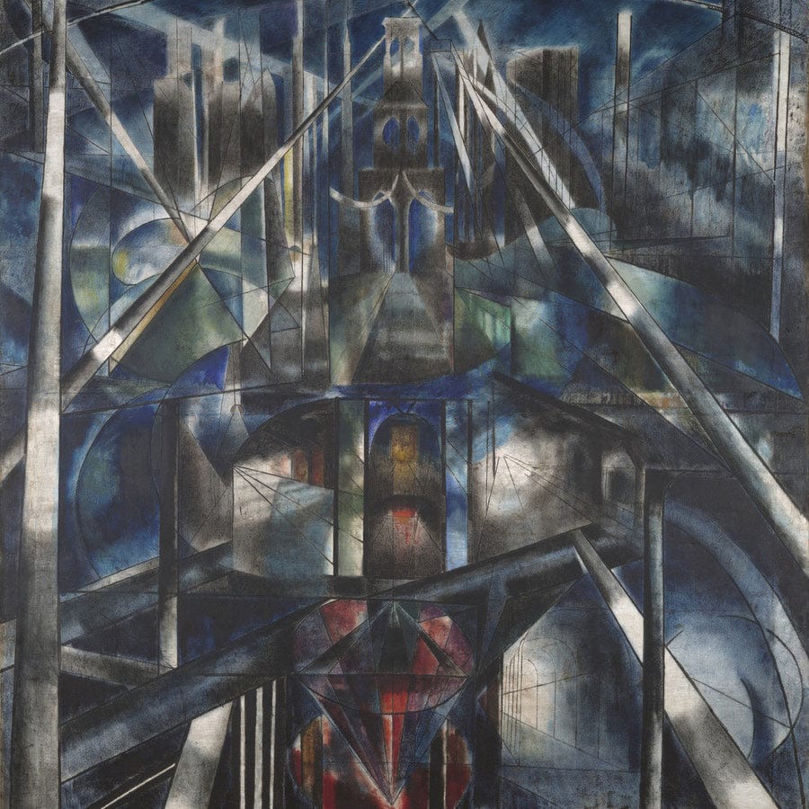 12" x 12" / Fine Art Paper Brooklyn Bridge By Joseph Stella Fine Art Print