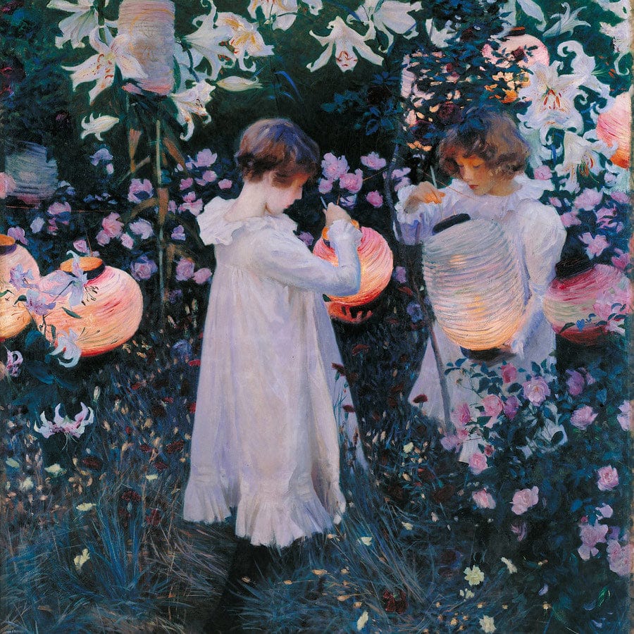 12" x 12" / Fine Art Paper Carnation, Lily, Lily, Rose By John Singer Sargent Fine Art Print