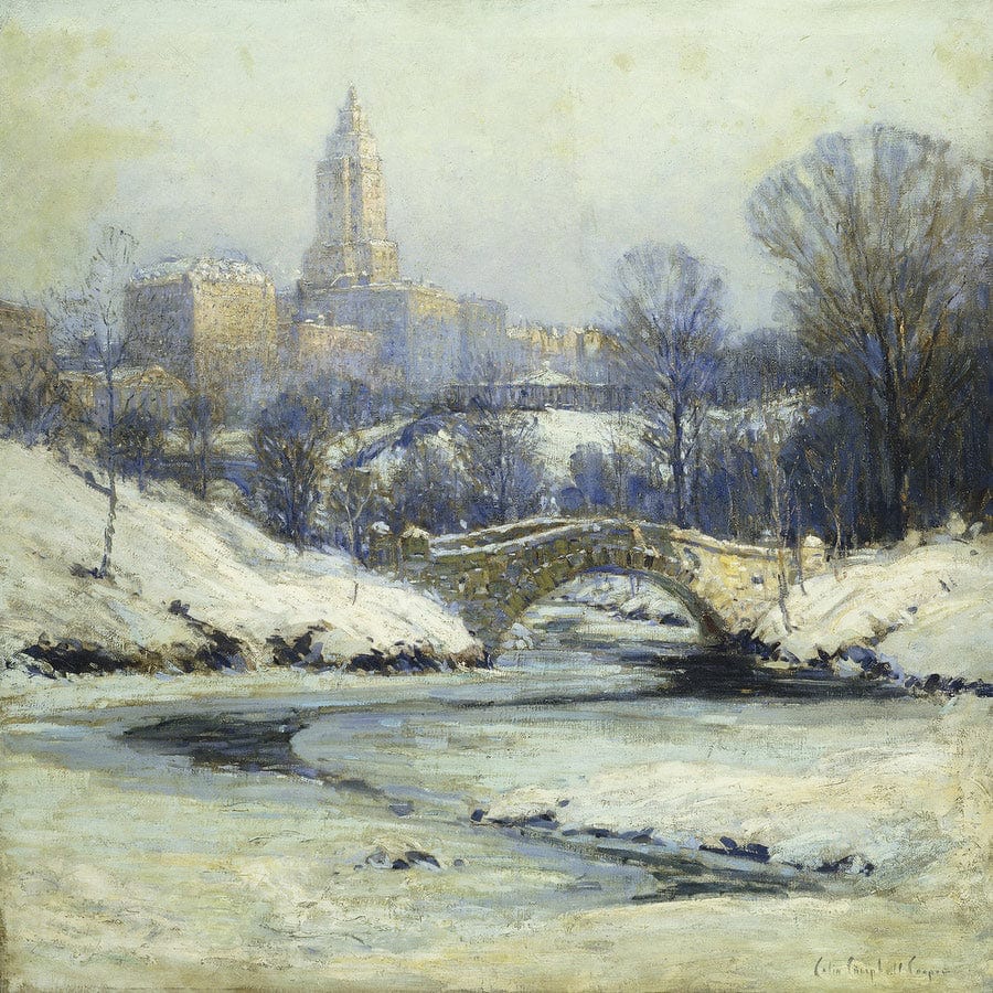 12" x 12" / Fine Art Paper Central Park By Colin Campbell Cooper Fine Art Print