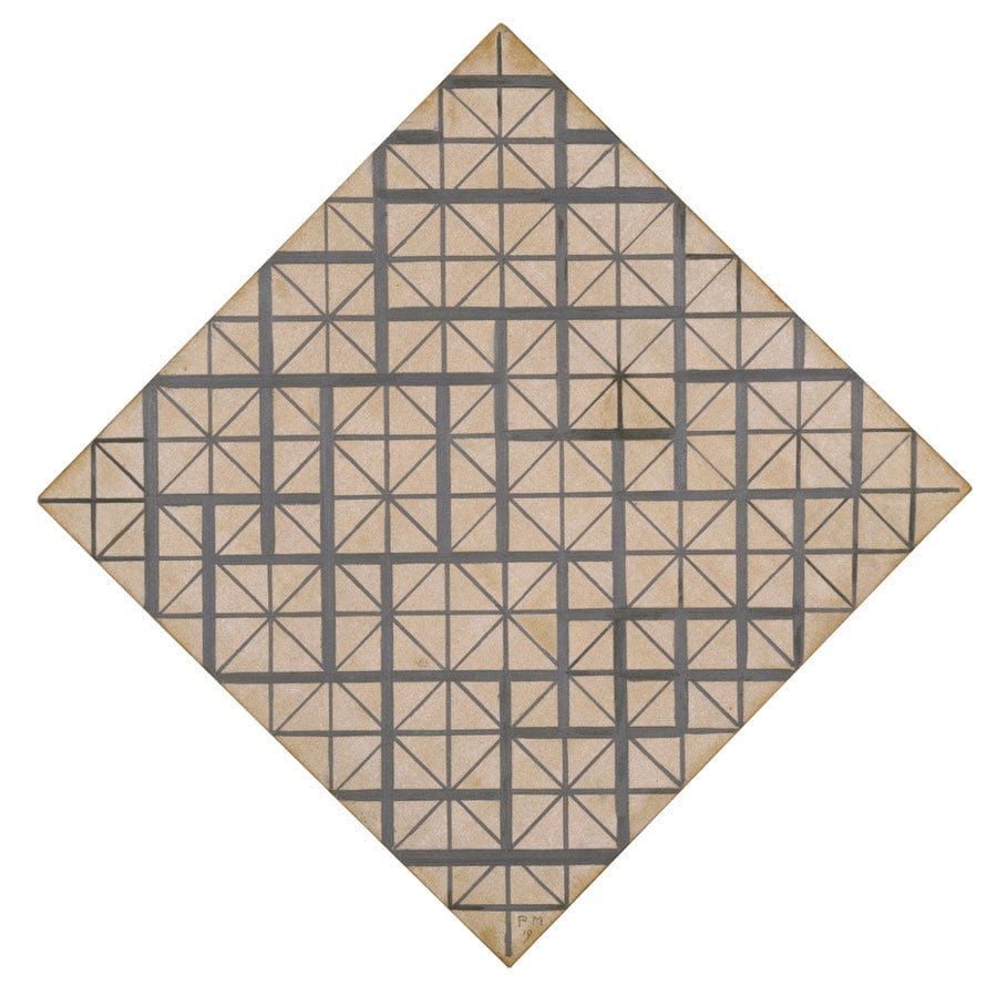 12" x 12" / Fine Art Paper Composition In Black And Gray 1919 By Piet Mondrian Fine Art Print