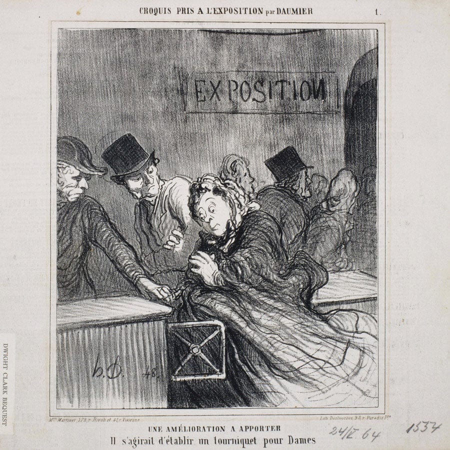 12" x 12" / Fine Art Paper Croquis Pris À L'exposition  Une Amelioration À Apporter By Honore Daumier Fine Art Print