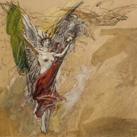 12" x 12" / Fine Art Paper Etude De Figures Volantes 01 By Luc Olivier Merson Fine Art Print