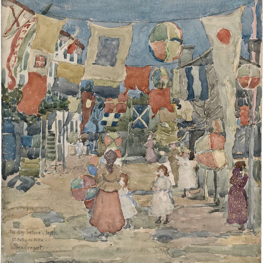 12" x 12" / Fine Art Paper Fiesta Venice S. Pietro In Volta By Maurice Brazil Prendergast Fine Art Print