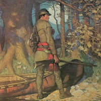 12" x 12" / Fine Art Paper Fronteir Trapper By NC Wyeth Fine Art Print
