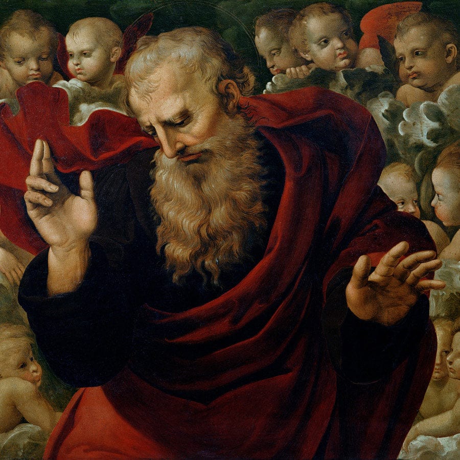 12" x 12" / Fine Art Paper God The Father Blessing By Raphael Fine Art Print